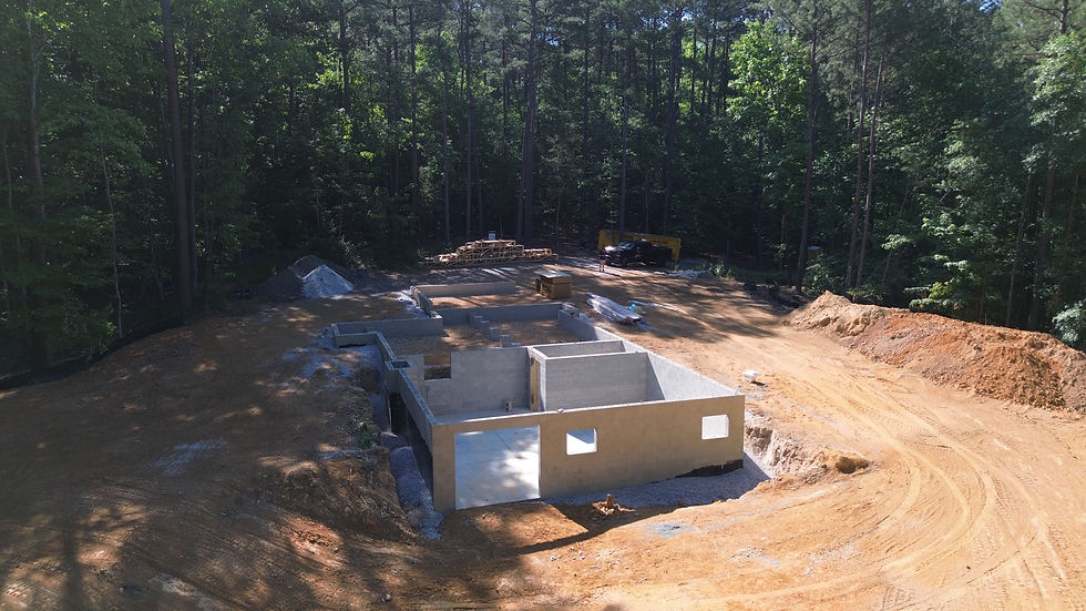 Work Site for Concrete Block Foundation
