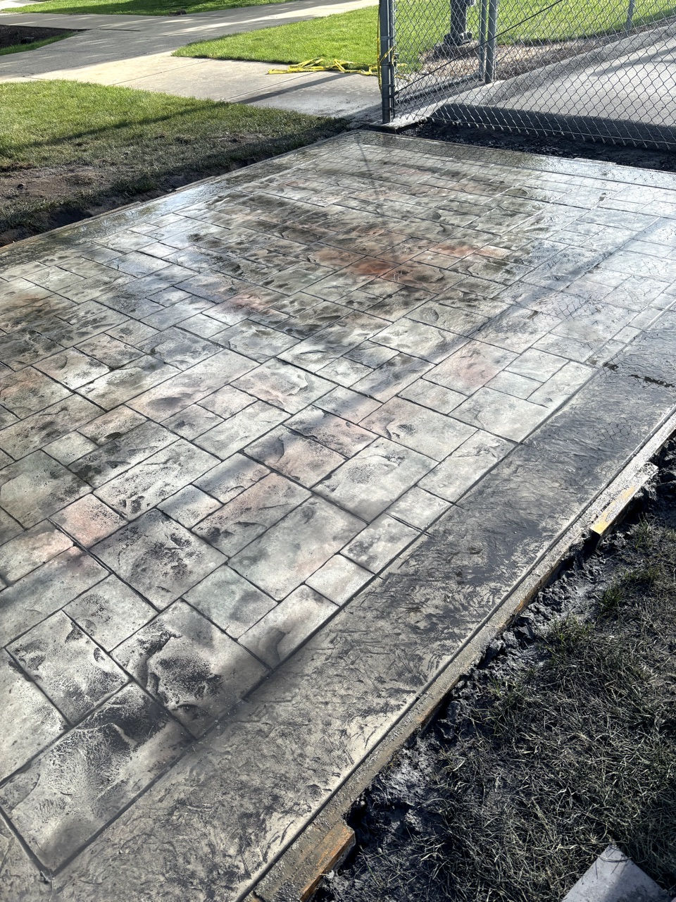 Ashlar Slate Stamped Concrete Pad