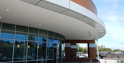 Custom brakemetal, AC-3000, Aluminum Plate Panels, barrier wall systems, backer rod and caulk, back routed, ac, mcm, highland hospital,