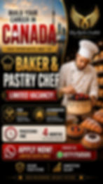 Overseas job opportunities for Baker and Pastry Chef in Canada