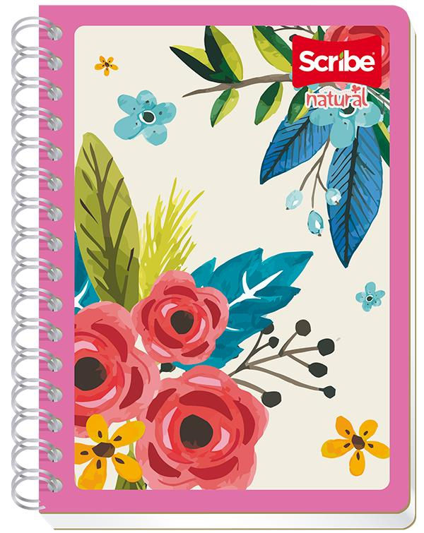 Thumbnail: CUADERNO SCRIBE F/FRANCESA 100hjs. "NATURAL" DOBLE ESPIRAL