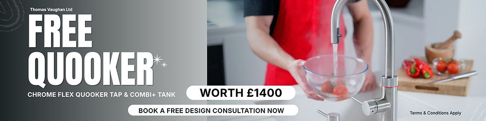 Free Quooker chrome flex tap and tank offer from Thomas Vaughan