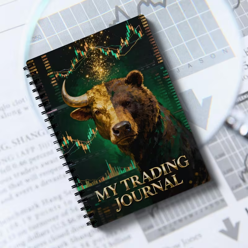1 stk. Flott Trading-Journal for Day Tradere og investorer.