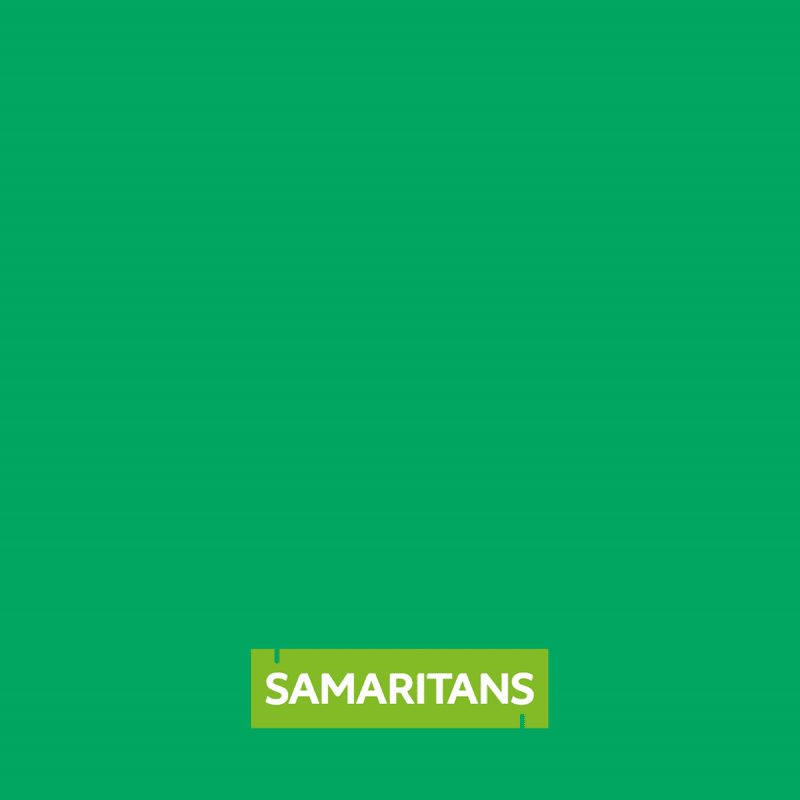 Samaritans link, We're here to listen 1,1,6, 1,2,3,