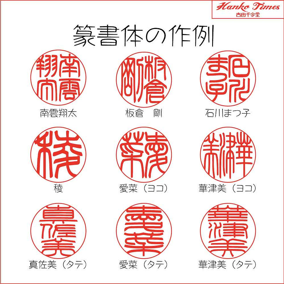 サムネイル： 篆書体の作例