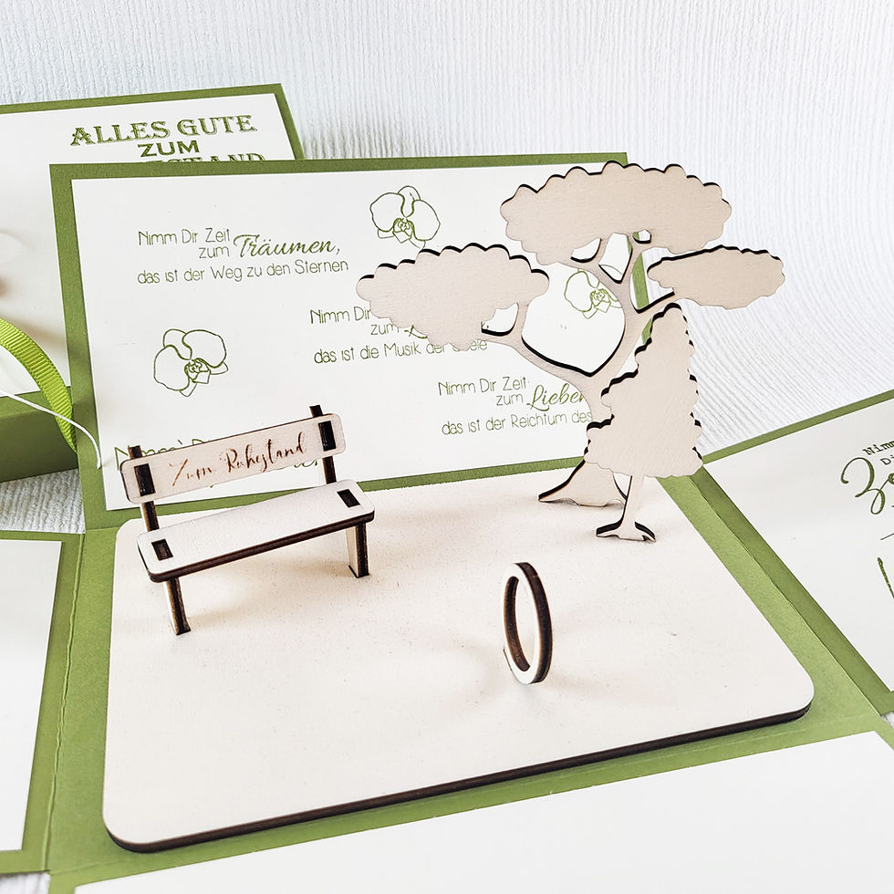Miniaturbild: Geschenkbox Geldgeschenk Gartenbank Ruhestand Geldhalter