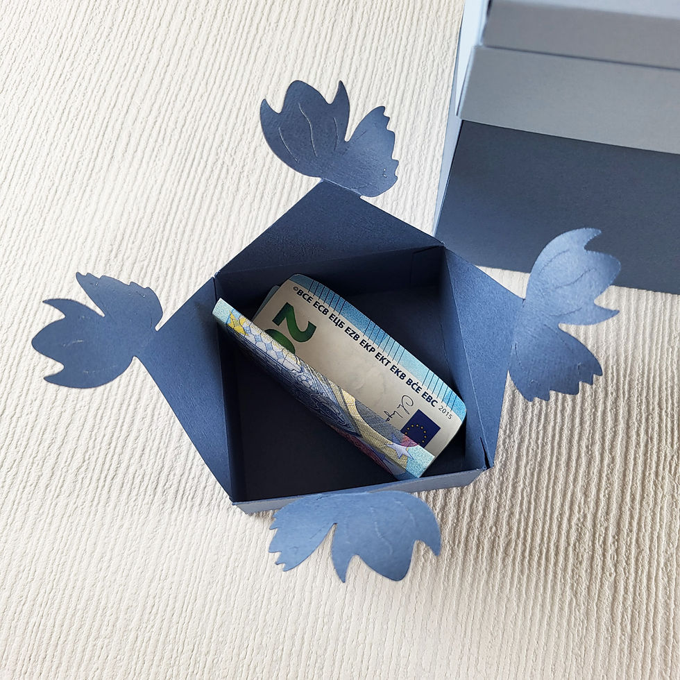 Miniaturbild: Geschenkbox Geldgeschenk mit kleiner Box auf dem Deckel Box mit Geld
