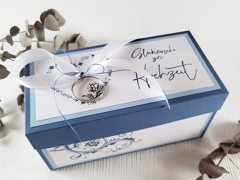 Geschenkbox zur Hochzeit als Geldgeschenk für eine Reise