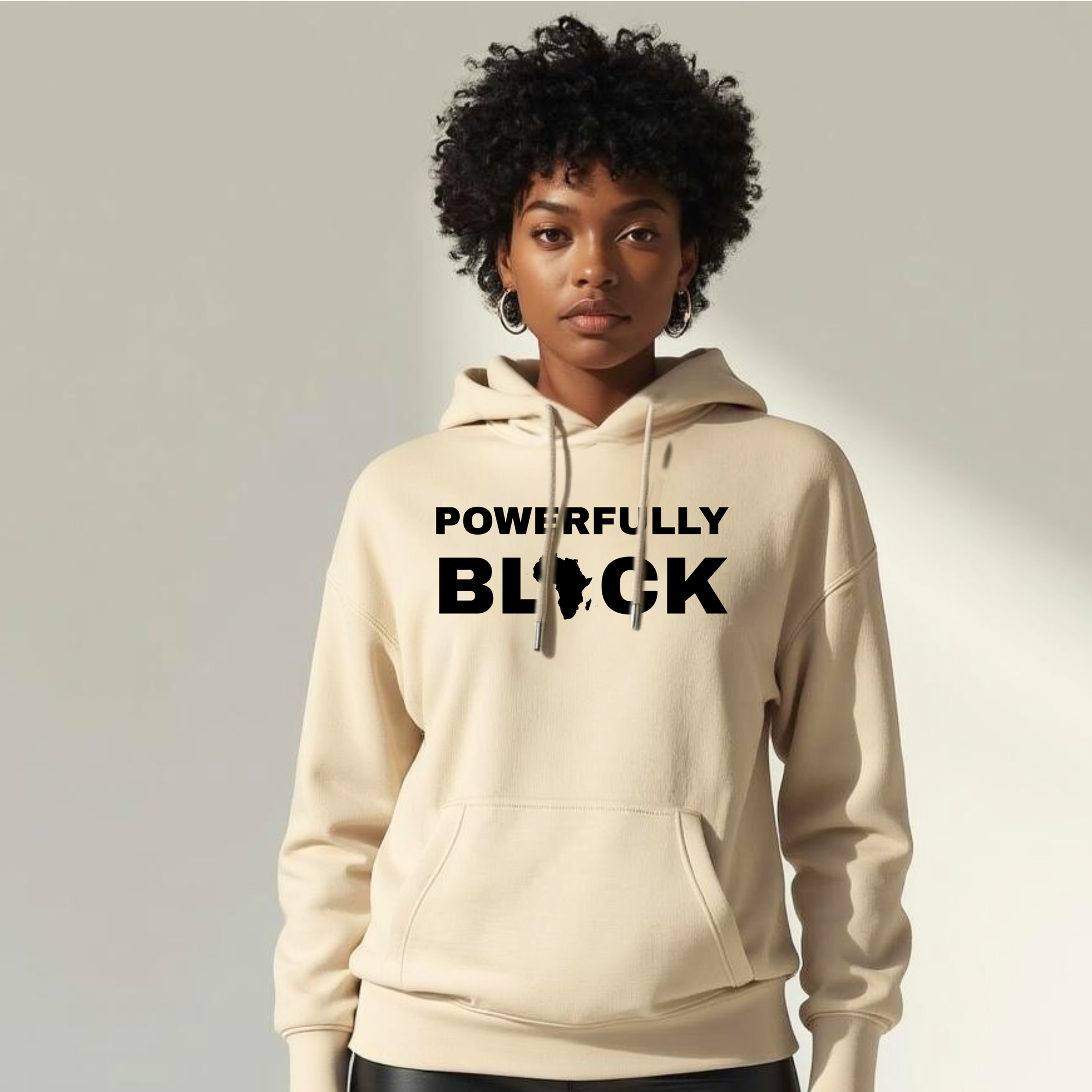 black empowerment hoodie bone POWERFULLY BLACK SoBlack Clothing