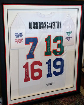 "Quarterbacks of the Century"  - Elway, Montana, Marino, Unitas - Jersey- Limited Edition - 2003
