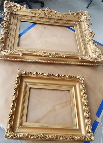 Two Gold Frames - Both new parts and base coatings for Next Stages - Tindell's Restoration