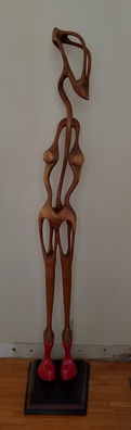 "Dorothy" - walnut sculpture - by Bruce Peebles