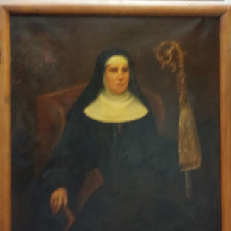 Oil Painting - Lady Francis de Lu Follett - 17th Superior Nun of Abbey - 1870-1888 - Large Piece - Tindells Restoration