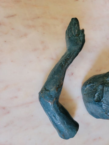Clay artist model BROKEN arm / for bronze - 'Christus' by Hans Feibusch / on display Ely Cathedral20220723_144216.jpg