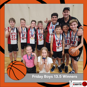 Summer 2024/2025 season - Friday 13.5 boys Winnters!