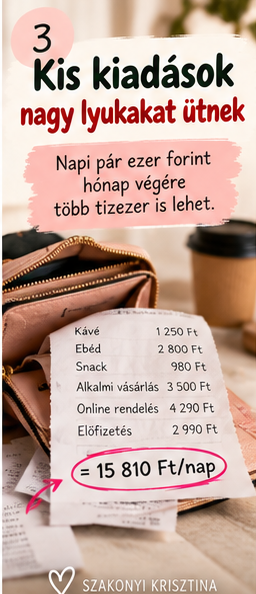 Apró kiadások nagy hatása a költségvetésre