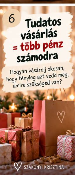 Tudatos vásárlás és pénzmegtakarítás