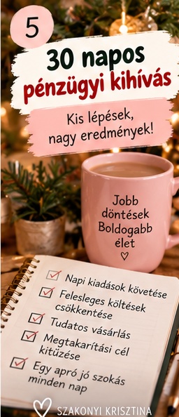 30 napos pénzügyi kihívás nőknek