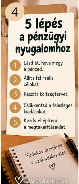 Öt lépés a pénzügyi nyugalomhoz
