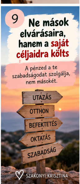 A saját céljaidra költs tudatosan
