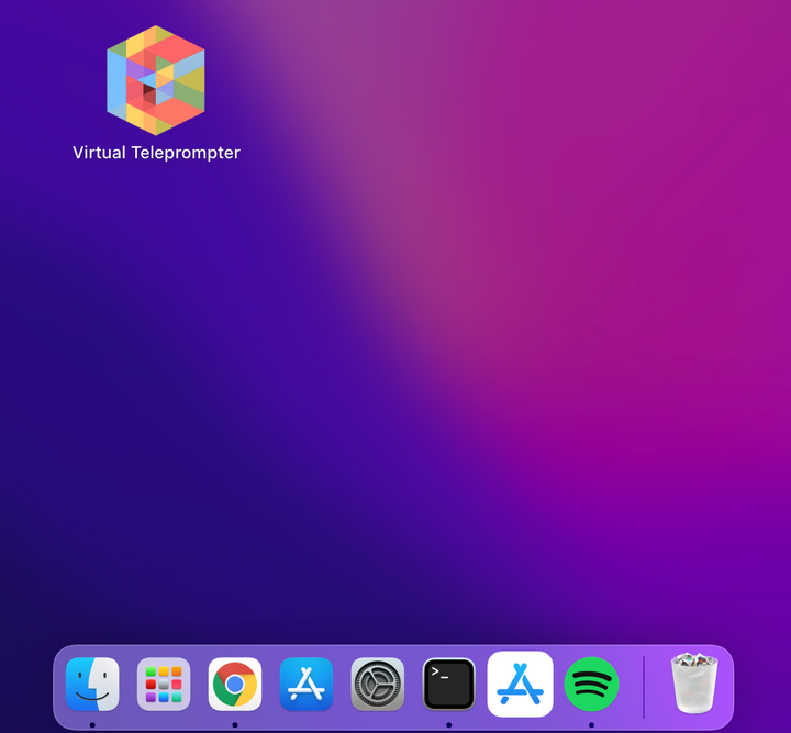 Virtual teleprompter for mac appearing in launchpad apps