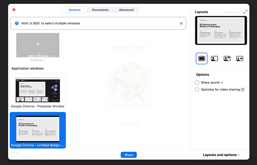 share the Audience Window in Canva