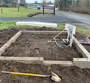 foundation pour for new well house