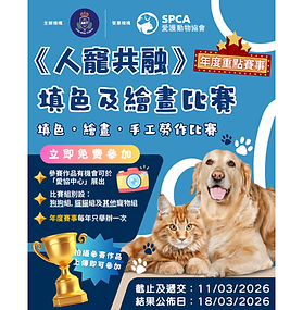 🐾 AKT | SPCA 人寵共融 填色及繪畫比賽 2026
