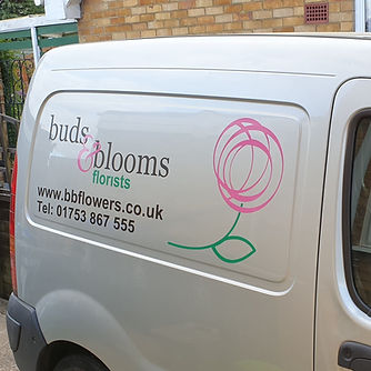 buds & blooms delivery van