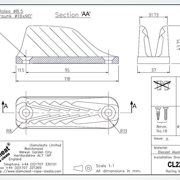 Clamcleat CL 222 Lisnautica