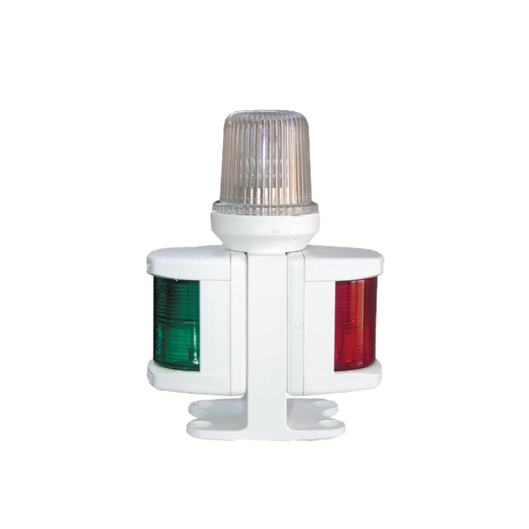 Farol Topo De Mastro Bicolor + 360º Branco