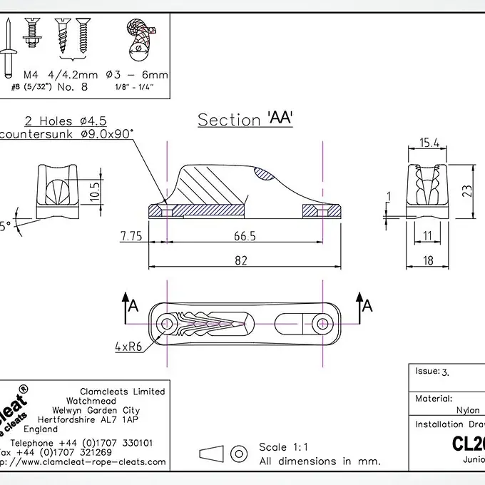 Miniatura: Clamcleat CL203