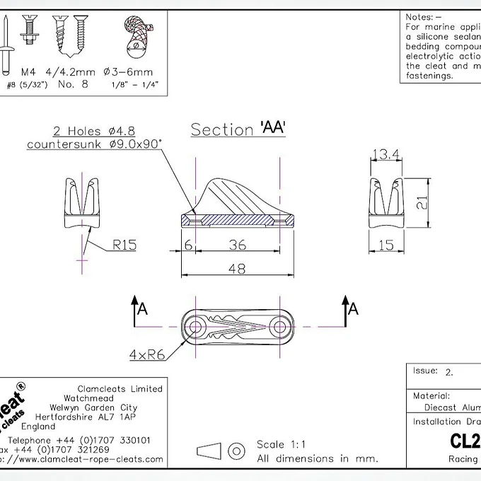 Clamcleat CL 222 Lisnautica
