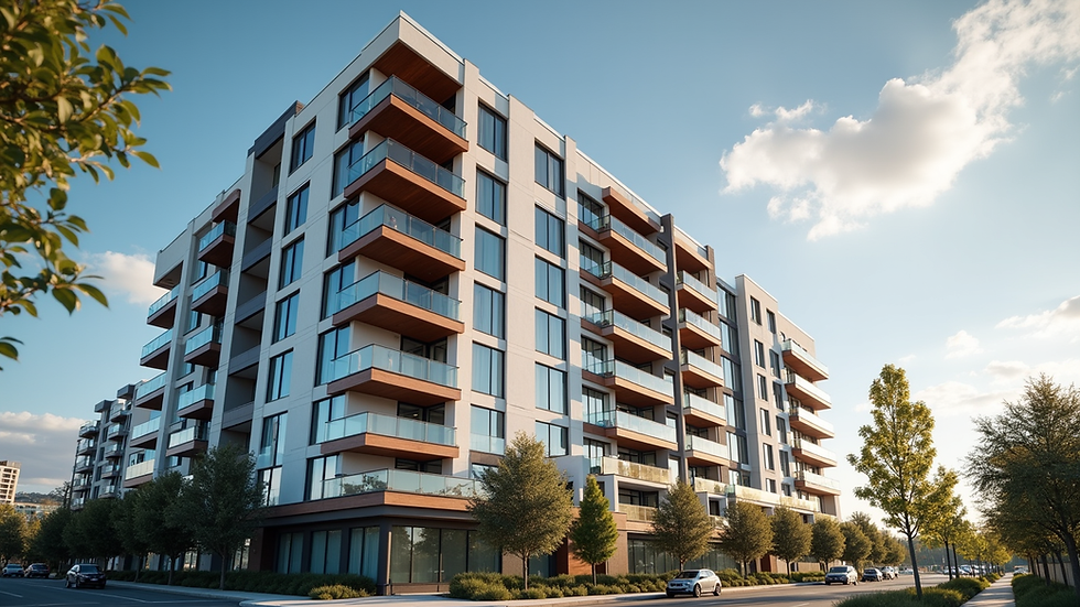 a modern condominium building in Reno
