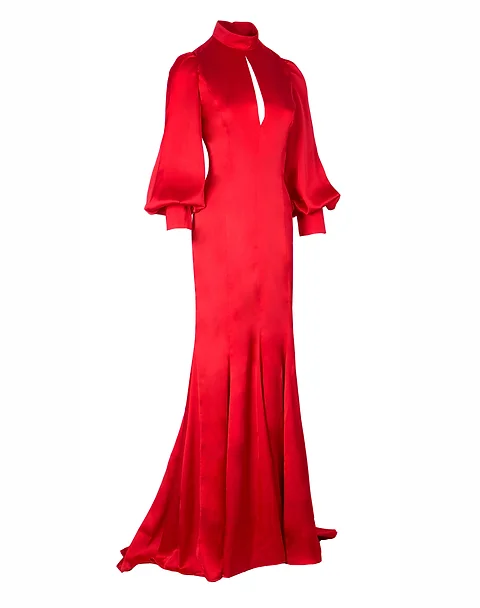 hot red one piece dress