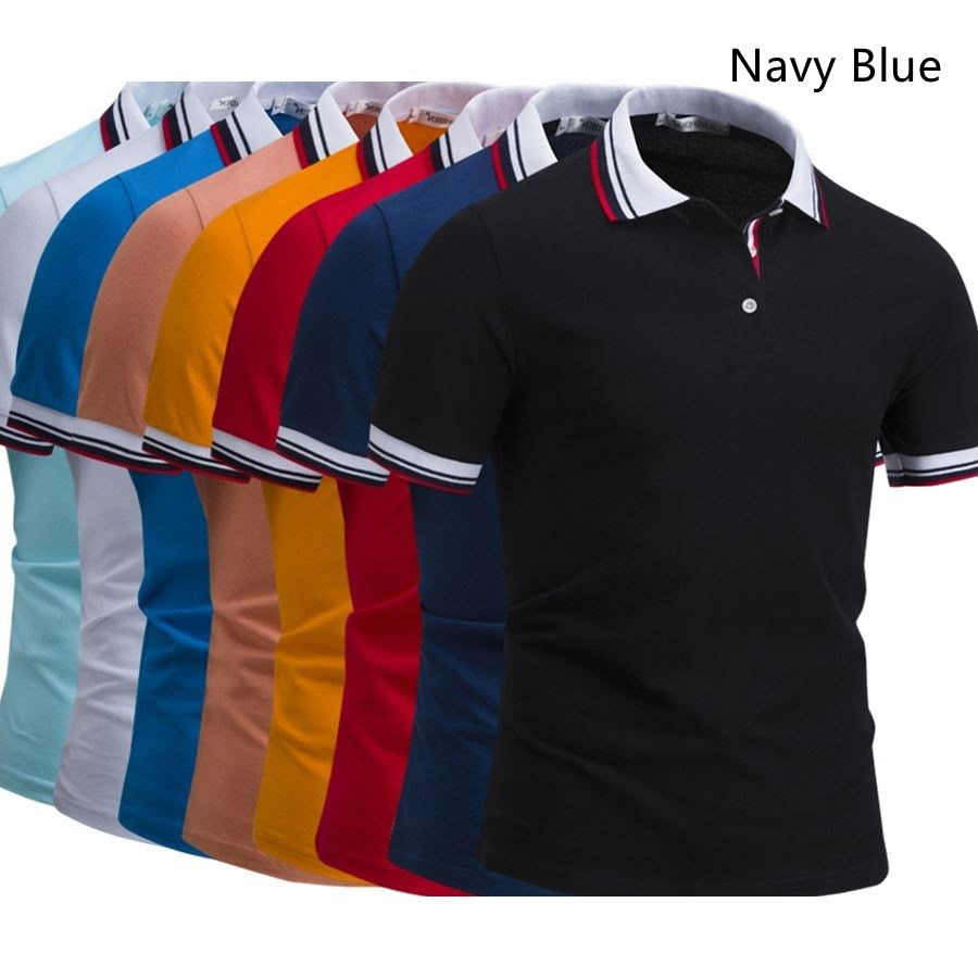 Miniatura: Camisa Polo Lapela Casual Moda Masculina