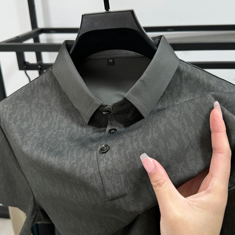 Miniatura: Camiseta Masculina Business Casual Manga Curta Respirável