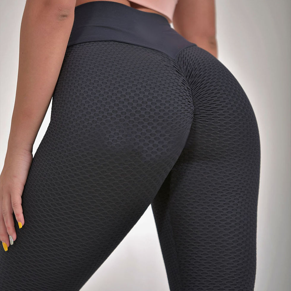 Miniatura: Calça Legging xadres Pêssego do Quadril Calças de Fitness