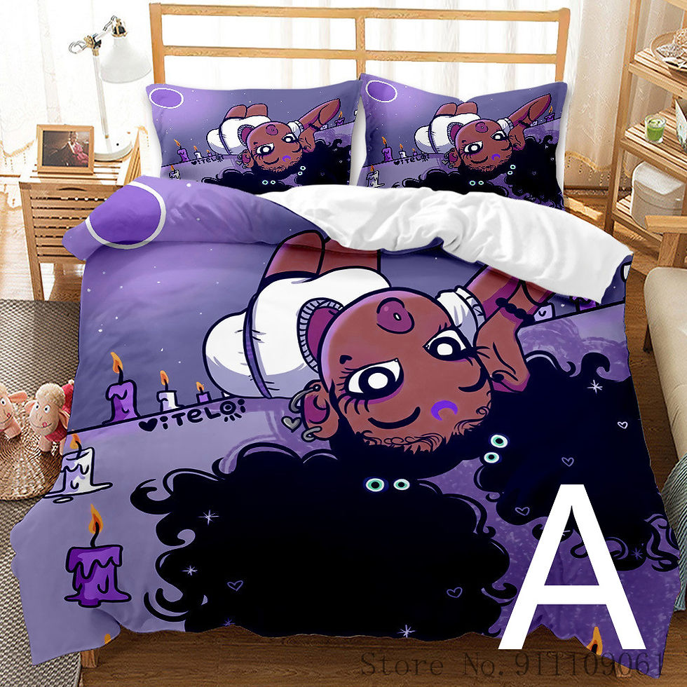 Miniatura: Conjunto de cama de menina africana decoração de quarto infantil