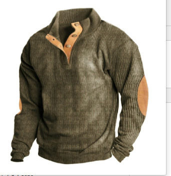 Miniatura: Moletom Casual Masculino com Gola Estampada