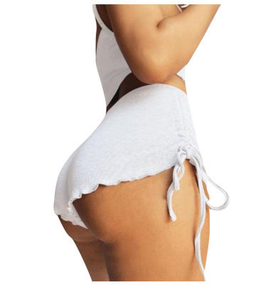 Miniatura: Shorts com Cordão Calça Feminina com Cordão Lateral Estampado