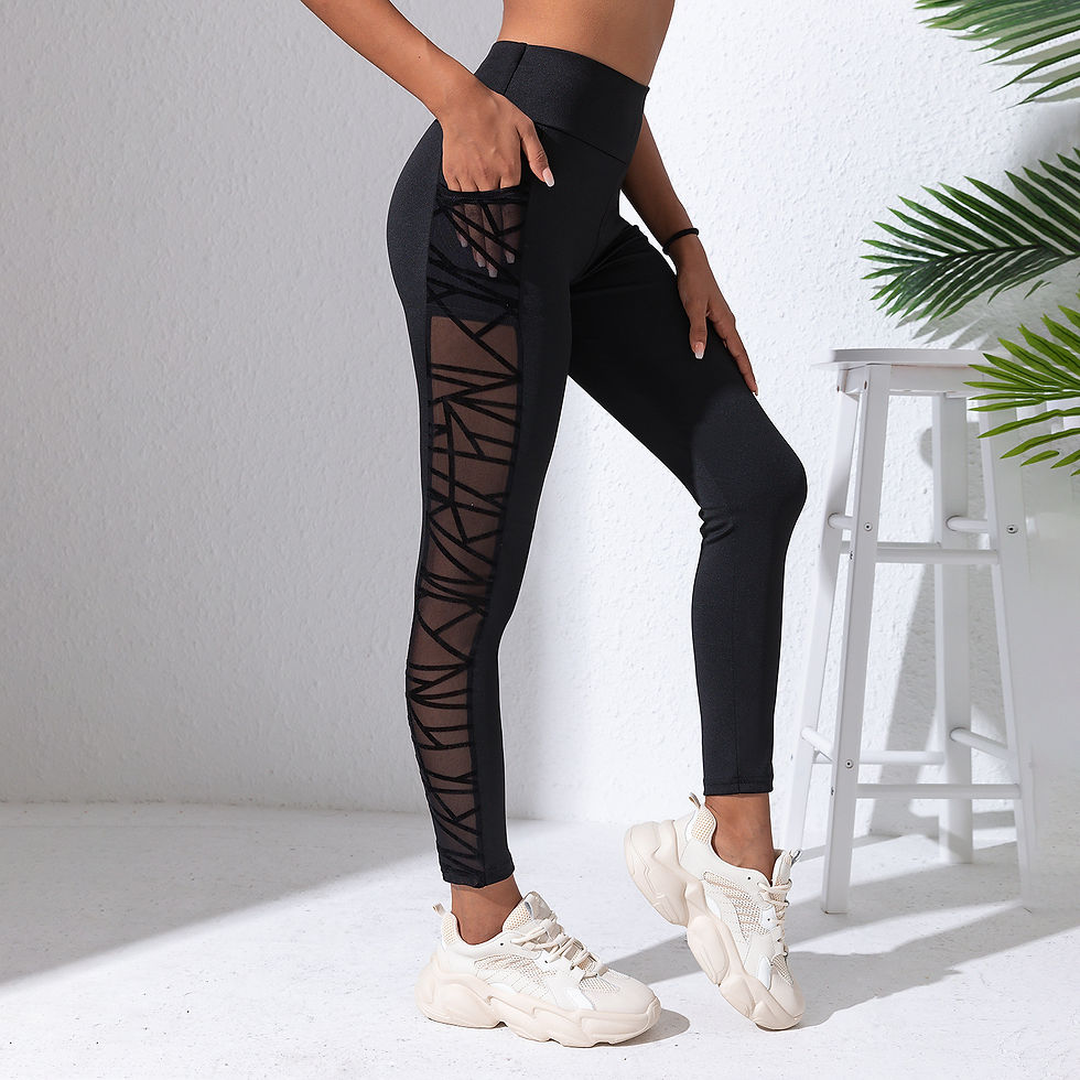 Miniatura: Calças Primer de yoga plus size malha hip-lift barriga moldar esportes e fitness