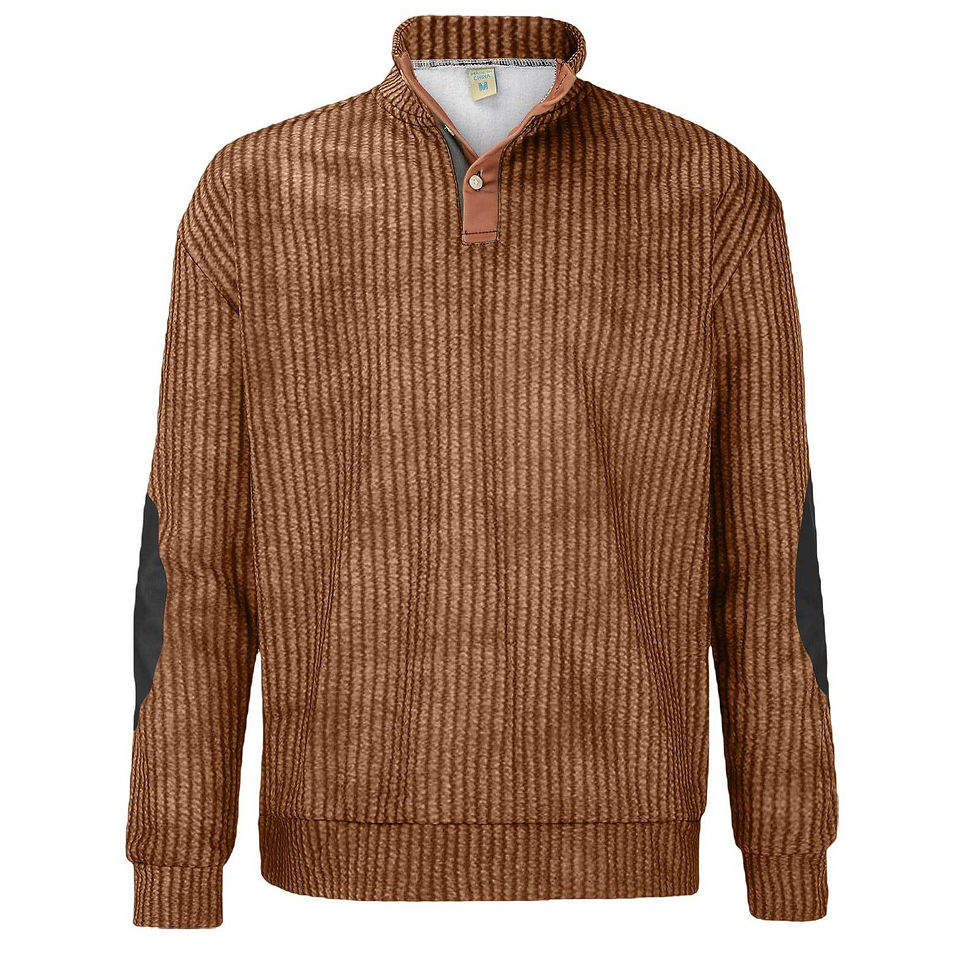 Miniatura: Moletom Casual Masculino com Gola Estampada