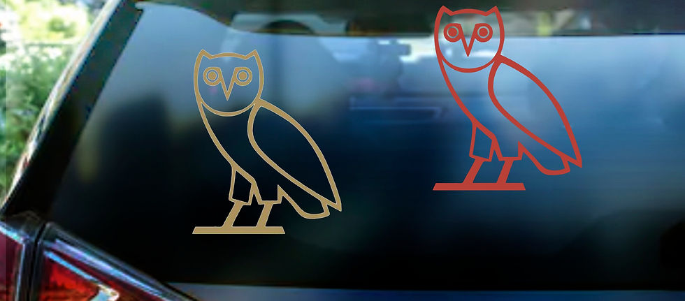 Owl OVO - Decal Sticker for a Car, Window, Wall, or Laptop