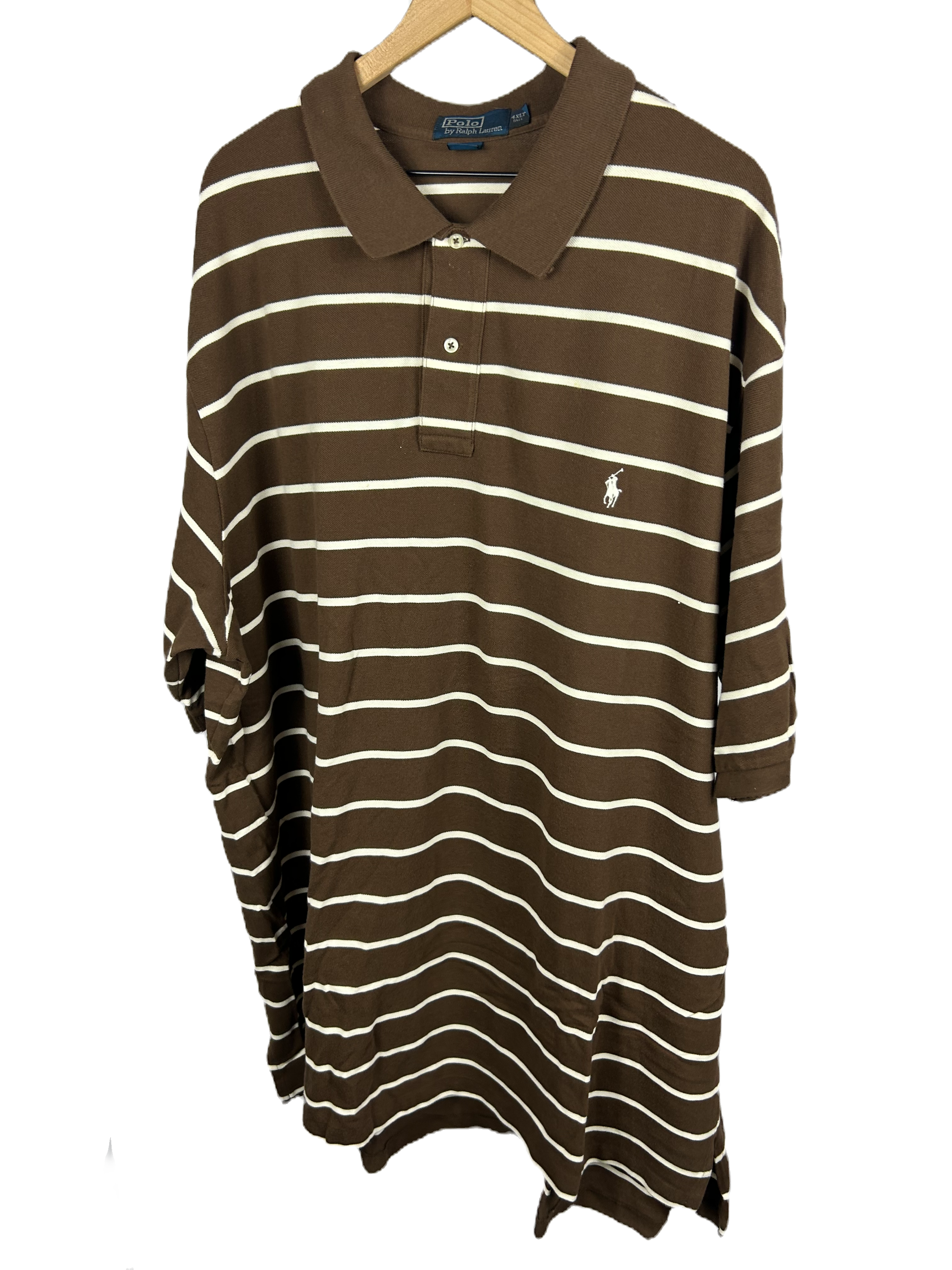 Polo by Ralph Lauren Brown Polo Shirt with White Stripes