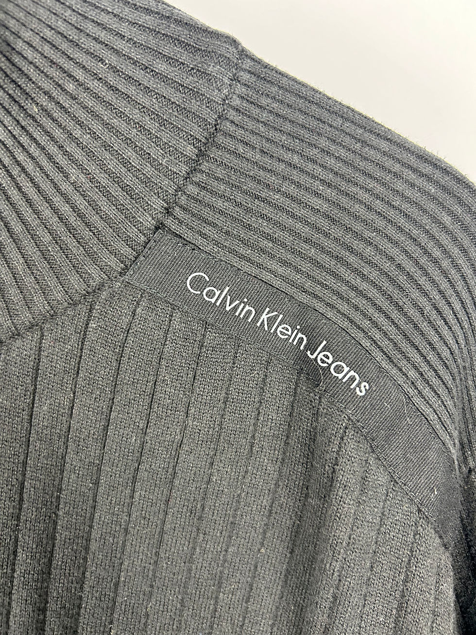 Thumbnail: Calvin Klein Jeans Gray Quarter-Zip Sweater
