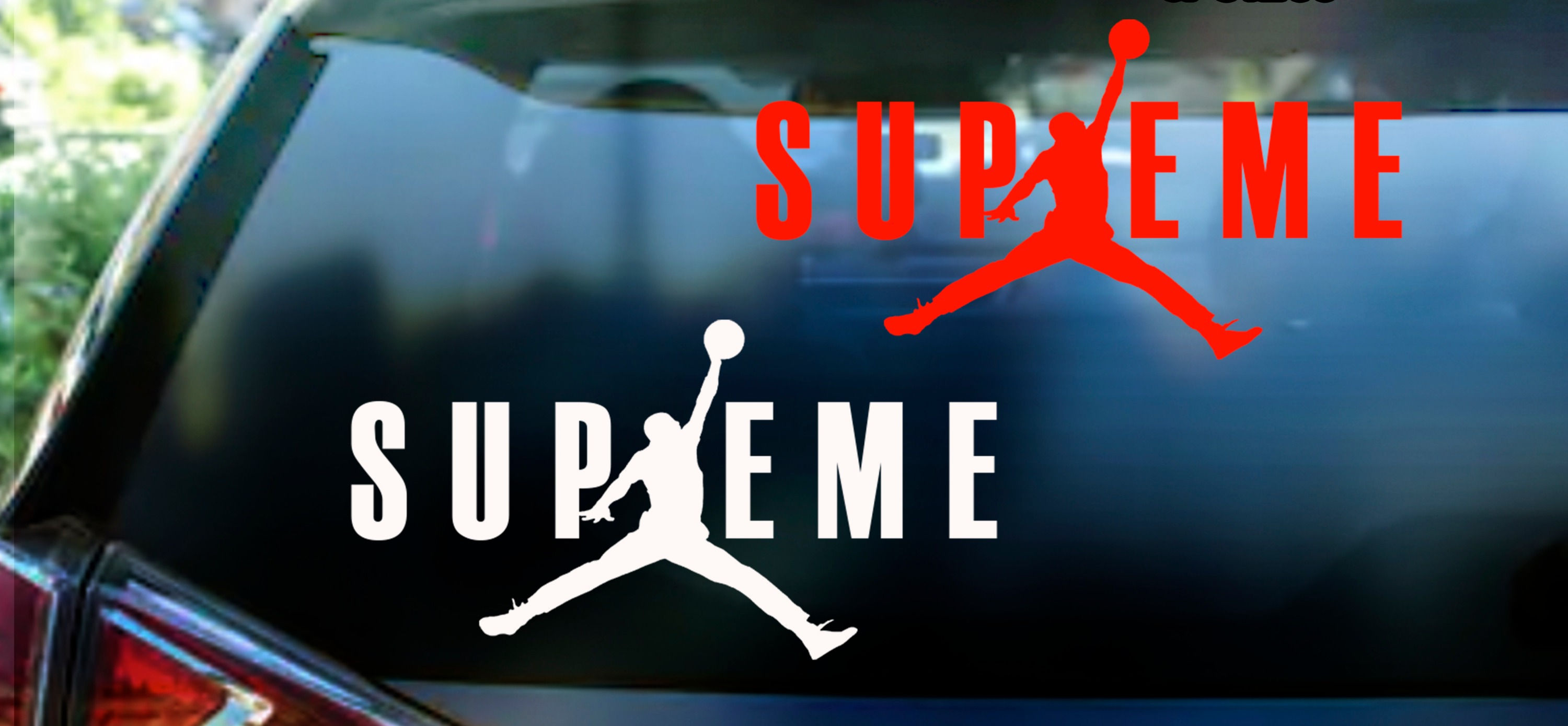 Jordan Supreme Logo  - Decal Sticker for a Car, Window, Wall, or Laptop