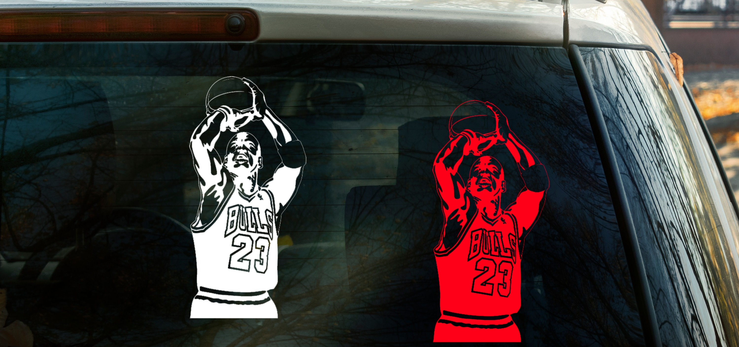 Michael Jordan Bulls 23 - Decal Sticker for a Car, Window, Wall, or Laptop #25