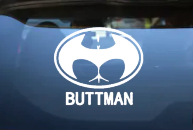 Butt-Man Decal Sticker
