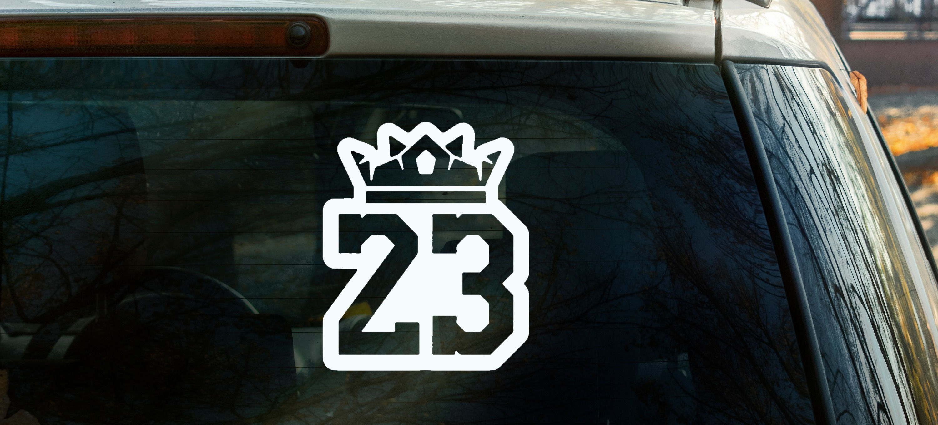 King 23 MJ or LJ - Decal Sticker for a Car, Window, Wall, or Laptop #27